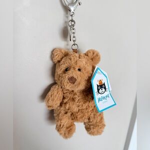 Jellycat Bartholomew bear bag charm